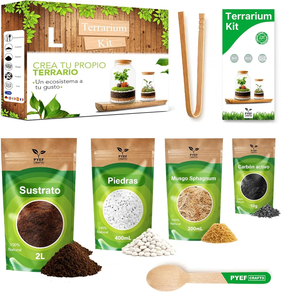 Kit de terrario PYEF CRAFTS sin recipiente, caja y materiales